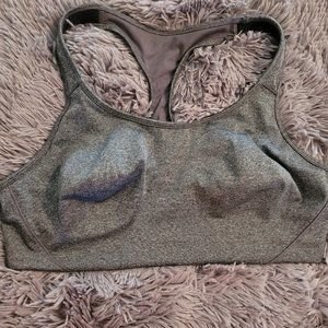 Avia Gray Racerback Sports Bra Moisture-Wicking